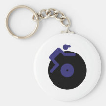 disc jockey dj music clubbing key chain