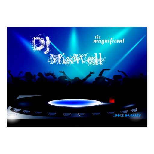 Disc Jockey DJ Party Clubbing Business Card (front side)