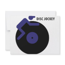 disc jockey icon invitations