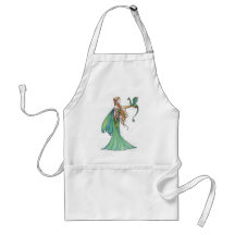 Discipline Green Fairy Dragon by Molly Harrison Apron