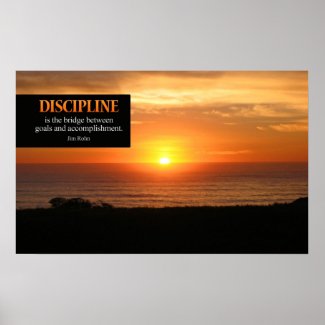 Discipline Motivational Poster Print