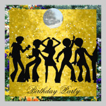 Disco 70's Birthday Party  Retro 2 invitations