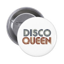 Disco 70s Music Retro Queen buttons