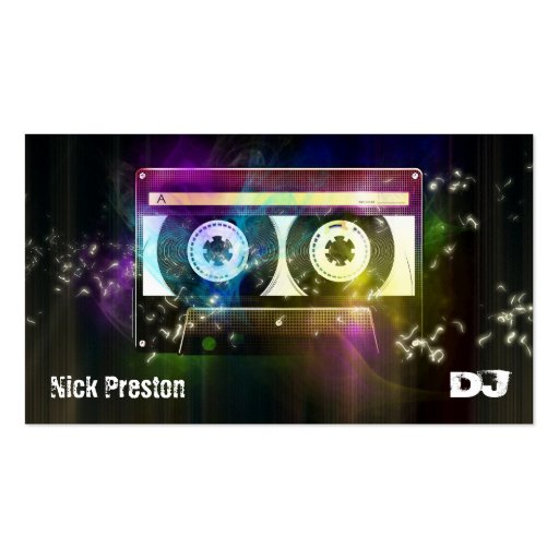 Disco 80 Old Cassette DJ Business Card (front side)