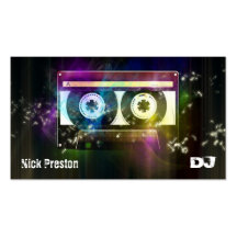 Disco 80 Old Cassette DJ Business Card