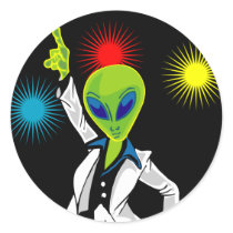 Disco Alien stickers by LazGurl Disco Alien stickers
