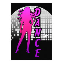 Disco Ball Dancer. Custom Announcement