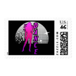 Disco Ball Dancer. Postage Stamp
