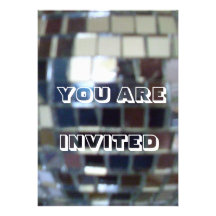Disco ball invitation