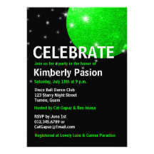 Disco Ball Party Invitations