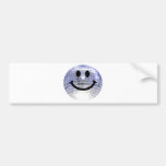 Disco Ball Smiley Bumper Sticker