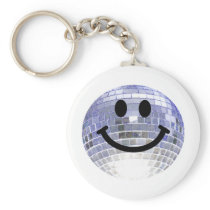 Disco Ball Smiley Key Chains