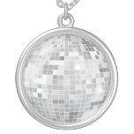 Disco Ball Sterling Silver Chain Personalized Necklace