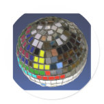 disco ball round stickers