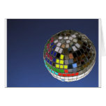 disco ball with copy space cards