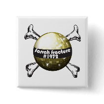 Disco Ball with Cross bones Pinback Button