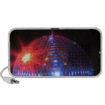 Disco ball with laser beams laptop speakers