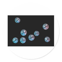 disco balls in empty space stickers