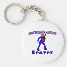 Disco Beaver Keychain