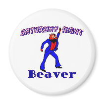 Disco Beaver Fridge Magnet