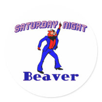 Disco Beaver Sticker