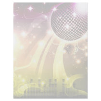 disco cityscape light flyer design