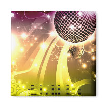 disco cityscape magnet