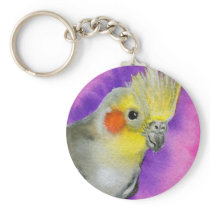 Disco Cockatiel Keychain
