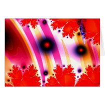 Disco Dancing Fractal Waves Greeting Cards