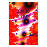Disco Dancing Fractal Waves Personalized Invitation