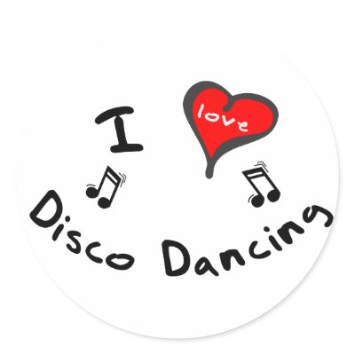 Disco Dancing Gifts - I Heart Disco Dancing Round Stickers by iheartstyle