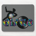 Disco Dancing Mirrored Ball and Vinyl Record Mousepads