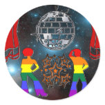 Disco Fever Round Sticker