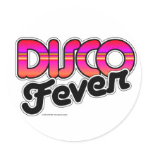 Disco Fever Round Stickers