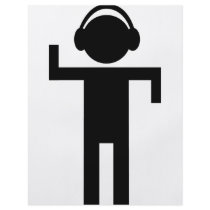 disco head phone type icon flyers
