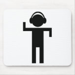 disco head phone type icon mousepads