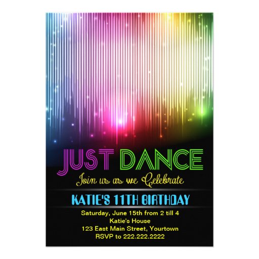 Disco Just Dance Party Invitation