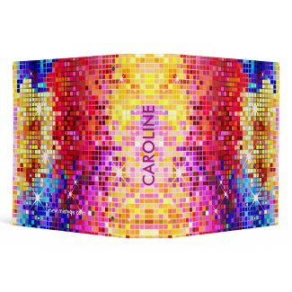 Disco Lights Bling Binder binder