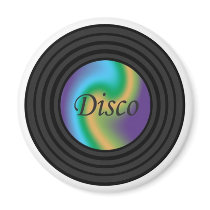 Disco Mini Vinyl magnets by namahina Disco Mini Vinyl magnets