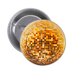 DISCO MIRROR BALL PEACE SIGN BUTTONS