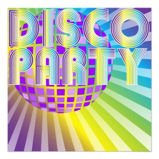 Disco Party Personalized Invite