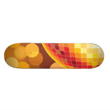 Disco Party Time Golden Lights Skate Deck