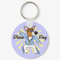 Disco Pembroke Welsh Corgi Keychain