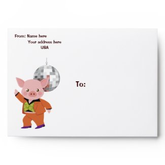 Disco pig envelope
