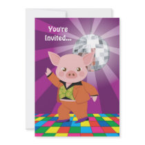 Disco Pig Personalized Announcement