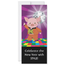 disco pig on the dance floor invitations by JellyRollDesigns disco pig on the dance floor invitations