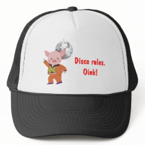 Disco pig with disco ball hats