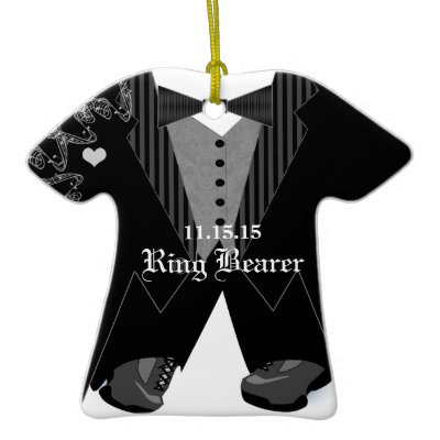 Disco Ring Bearer Wedding Christmas Ornament