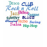 Disco, Rock n Roll, Jazz, Classical, Raggae, Bl... t-shirts