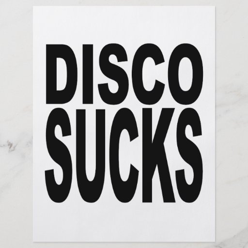 Disco Sucks Flyer Design